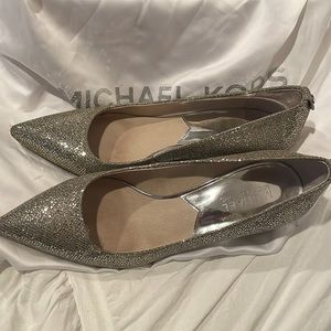 Micheal Kors Heels Silver Sparkly Women’s Heels